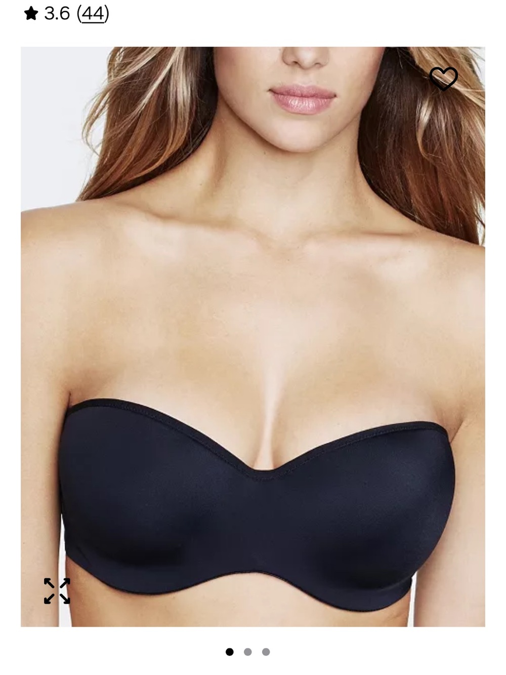 Dominique Woman's Black Oceane 3541 Underwire Padded Straps/Strapless Bra Sz 48B